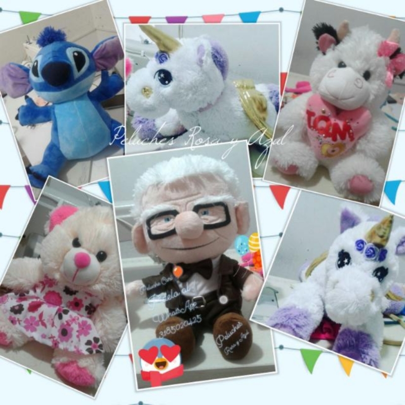 Peluches Rosa y Azul