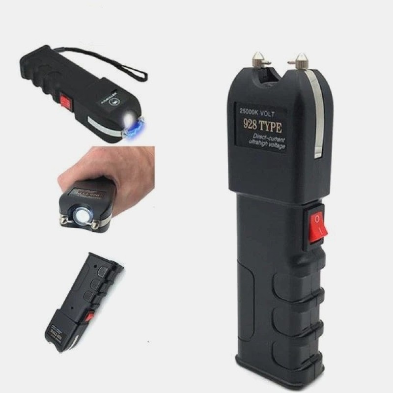  Police 928, Extreme Voltage, pistola paralizante resistente,  recargable, con linterna LED y función contra secuestros : Deportes y  Actividades al Aire Libre